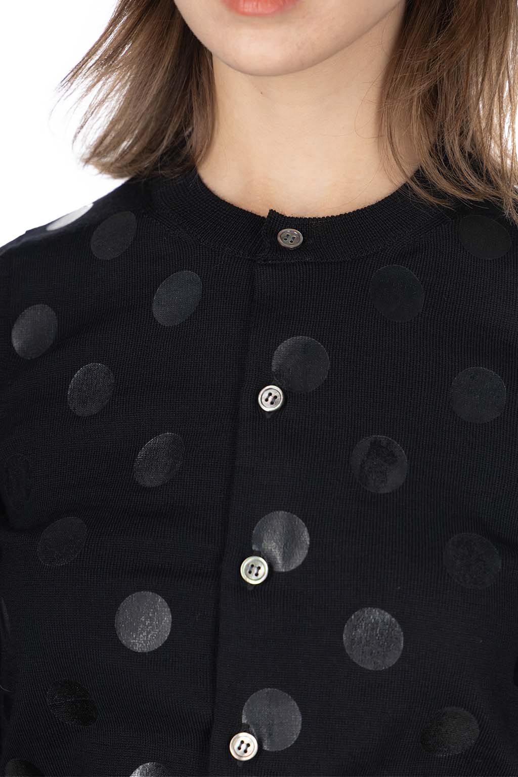 Comme Des Garcons Comme Des Garcons  - Polka Dot Cardigan - Black